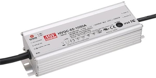 Источник питания AC-DC, 65Вт, ККМ, стабилизатор тока, IP65, вход 180…528В AC, 47…63Гц/254…747В DC, выход 700мА/9…93В, рег. выхода 420…700мA, изоляция 3750В AC, в кожухе 189х61.5х37, -40…+70С | код HVGC-65-700A | MeanWell