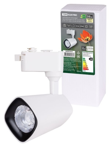 Светильник трековый однофазный LED TRL-02-035-WW 35 Вт, 24°, 3000 К, 90 Ra, белый, TDM | код SQ0369-0018 | TDM