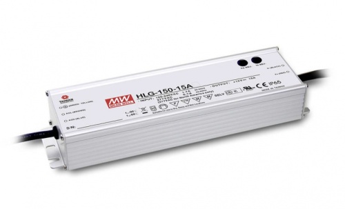 Источник питания AC-DC, 150Вт, IP65, вход 90…305В AC, 47…63Гц/127…431В DC, ККМ, выход 30В/5А, рег. выхода 27…33В/3…5A, изоляция 3750В AC, в кожухе 228х68х39мм39, -40…+70С | код HLG-150H-30A | MeanWell