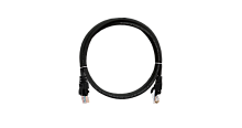 Шнур коммутационный NIKOMAX U/UTP 4 пары, Кат.5е (Класс D), 100МГц, 2хRJ45/8P8C, T568B, заливной, с защитой защелки, многожильный, BC (чистая медь), 24AWG (7х0,205мм), LSZH нг(А)-HFLTx, черный, 0,5м | код NMC-PC4UD55B-005-C-BK | NIKOMAX Сер