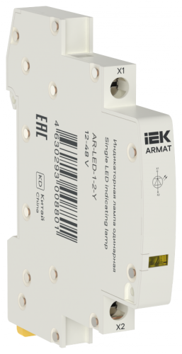 ARMAT Лампа инд. одинарная LED 12-48В AC/DC жел. IEK | код AR-LED-1-2-Y | IEK