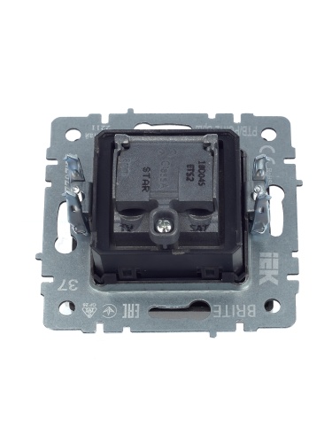 BRITE Розетка двойная TV+SAT РТВ/РСп12-БрШ шампань | код BR-AF20-O-K37 | IEK фото 3