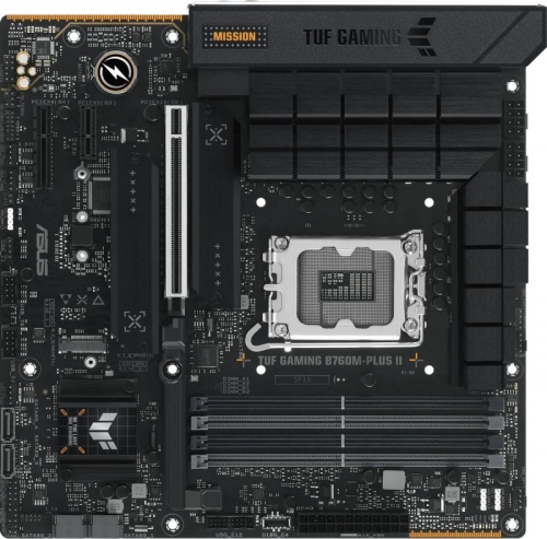 Материнская плата Asus TUF GAMING B760M-PLUS II Soc-1700 Intel B760 4xDDR5 mATX AC`97 8ch(7.1) 2.5Gg RAID+HDMI+DP | код 2008912 | Asus