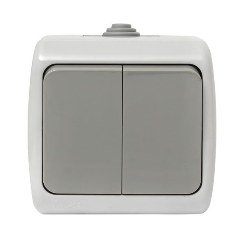 Мурманск Выключатель 2-клавишный 10А IP54 серый | код EFV10-023-30-54 | EKF фото 5