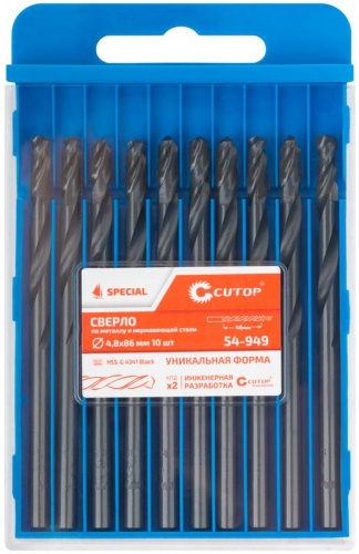 Сверло по металлу Special, HSS-G, 4,8x86/46 мм, 10 шт. | код 54-949 | FIT фото 3 Сверло по металлу Special, HSS-G, 4,8x86/46 мм, 10 шт. | код 54-949 | FIT фото 3