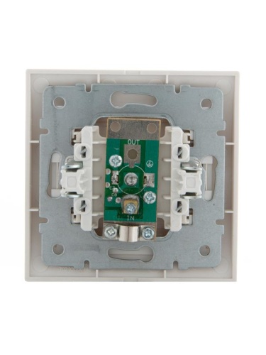 Розетка телевизионная оконечная TV СП Deriy 16А IP20 жемчуж./бел. металлик LEZARD 702-3030-130 фото 2 Розетка телевизионная оконечная TV СП Deriy 16А IP20 жемчуж./бел. металлик LEZARD 702-3030-130 фото 2