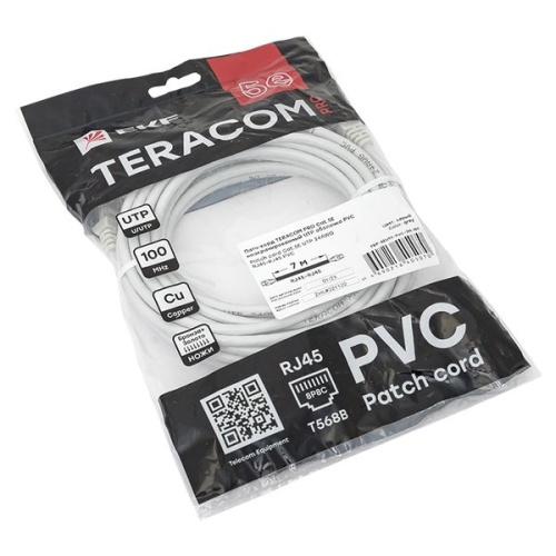 Патч-корд TERACOM PRO Cat.5E неэкранированный UTP оболочка PVC серый (7.0м) | код TRP-5EUTP-PVC-7M-GY | EKF фото 5