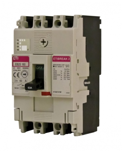Авт. выключатель EB2S 160/3HF 50A (40kA, фикс./фикс.) 3P | код 004671858 | ETI