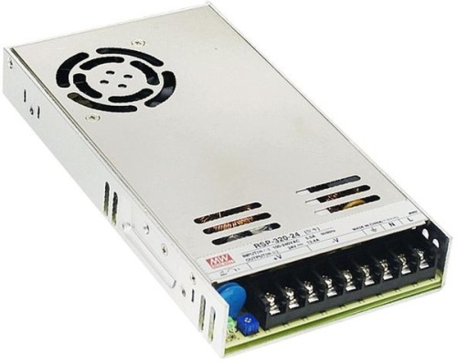 Источник питания AC-DC, 320Вт, ККМ, вход 88…264V AC, 47…63Гц /124…370В DC, выход 13.5В/23.8A, рег. вых 12…15В, изоляция 3000В AC, в корпусе 215х115х30мм, -30…+70С | код RSP-320-13.5 | MeanWell