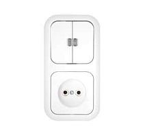 Беларусь Блок 2 кл выкл С индик+розетка | код 2В-РЦ-671 | БелТИЗ