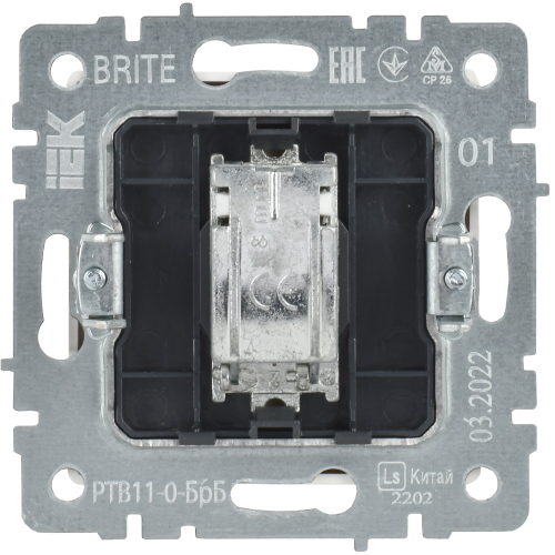 BRITE Розетка TV оконечная РТВ11-0-БрБ белый | код BR-A10-O-K01 | IEK фото 4