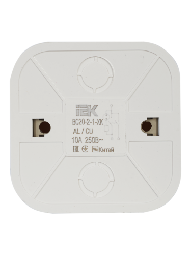 Выключатель 2-клавишный для открытой установки с индикацией ВС20-2-1-ХК 10А GLORY кремовый | код EVH21-K33-10 | IEK фото 3