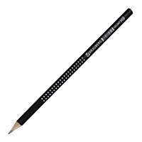 Карандаш чернографитный BRAUBERG, 1 шт., Black&White, HB, трехгранный, без резинки, корпус черный, заточенный, 181297 | код 181297 | BRAUBERG