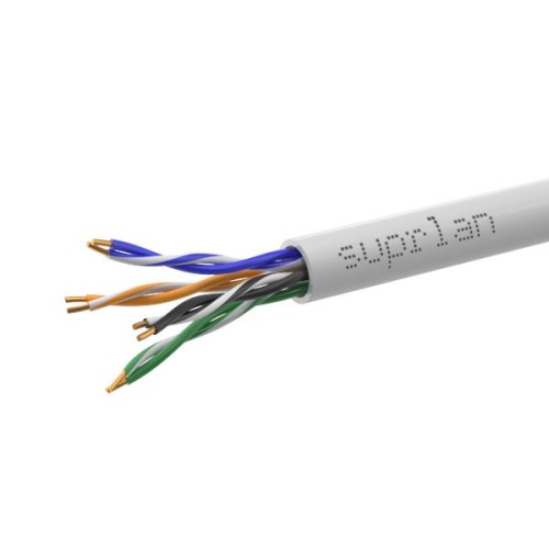 Кабель витая пара U/UTP кат.5E 4х2х24AWG solid Cu нг(А)-LSLTx Standard (уп.305м) | код 01-0347-1 | SUPRLAN