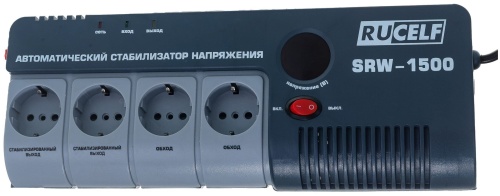 Стабилизатор напряжения релейный однофазный 1.5кВА навесной | код SRW-1500-D | RUCELF