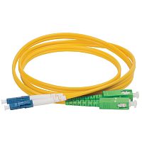 Патч-корд оптический LANMASTER, LSZH, дуплексный, SC/APC-LC/UPC, SM OS2, 1.5 м | код LAN-2SC-2LC/SAU-1.5 | LANMASTER
