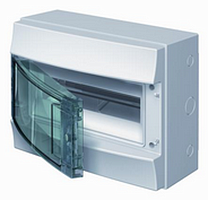 Щит распределительный навесной ЩРн-П-12 IP65 пластиковый прозрачная дверь c клеммным блоком | код 85912 | DKC