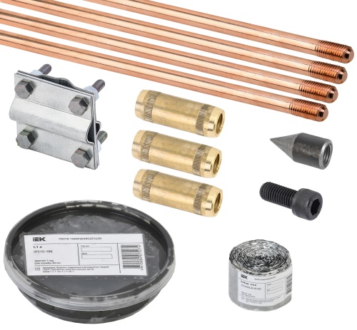  Комплект заземления 6/14 омедненная сталь | код ZKZ10-12-014-06 | IEK