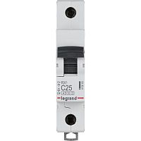 Выключатель автоматический однополюсный RX3 4500 25А C 4,5кА | код. 419666 | Legrand 