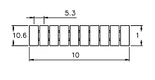 305801/75 Маркировка клемм TU/TP/TC сеч. 2,5мм2, шир. 5.2мм, нумерац. «75», шт | код 305801/75 | SUPU