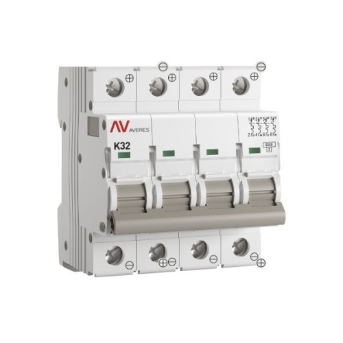 Выключатель автоматический AV-6 DC 4P 32A (K) 6kA EKF AVERES | код mcb6-DC-4-32K-av | EKF фото 2 Выключатель автоматический AV-6 DC 4P 32A (K) 6kA EKF AVERES | код mcb6-DC-4-32K-av | EKF фото 2
