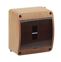 Щиток распределительный навесной на 6 модулей с дверцей бук IP40 (ЩРн-П-6) | код 68306-38М | Ruvinil