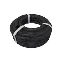 Труба гофрированная из ПНД, с зондом, черная, 16 мм, (бухта 50 м/уп.), REXANT | код 28-0016-50 | REXANT