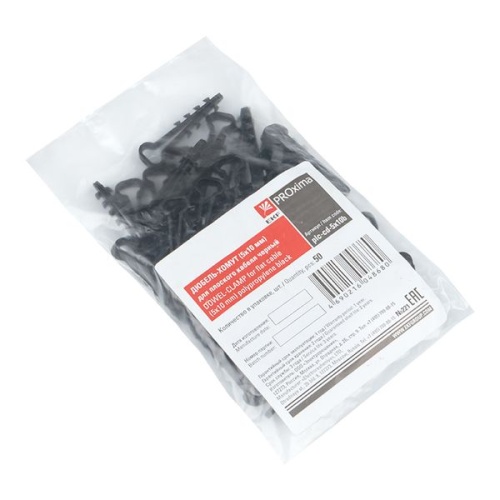 Дюбель-хомут (5х10 мм) для плоского кабеля черный (100 шт,) PROxima | код plc-cd1-5x10b | EKF фото 3 Дюбель-хомут (5х10 мм) для плоского кабеля черный (100 шт,) PROxima | код plc-cd1-5x10b | EKF фото 3