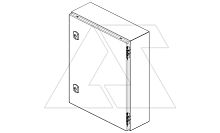 Щит моноблочный 800x600x210мм (ВхШхГ) навесной с монтажной панелью, 1 глухая дверь, 2 замка, 3 петли, RAL7035, IP66 | код DM256-821 | Tekpan