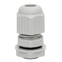 Сальник PG7 IP54 d отверстия 11мм, d проводника 3-6,5мм | код. plc-pg-7 | EKF