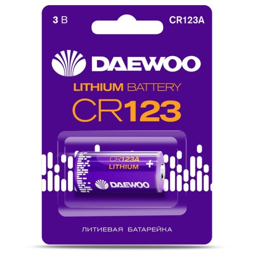 Элемент питания литиевый CR123 BL-1 | код. 5043299 | DAEWOO
