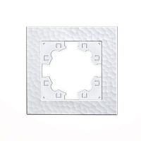 Рамка фактурная 1 пост UNIVersal Афина белая (еврослот) | код A10053 | Universal