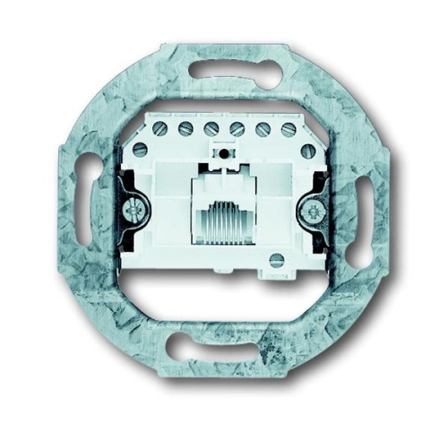 Механизм 1-постовой телефонной розетки 8 полюсов RJ 11/12, RJ 45, ISDN, категория 3 0213-507 | код 2CKA000230A0378 | ABB