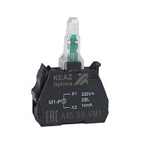 Световой блок OptiSignal D22 A45-SB-VM3 зеленый 110-230 В AC/DC с защитой от наводок ZBVM3 | код 362250 | КЭАЗ