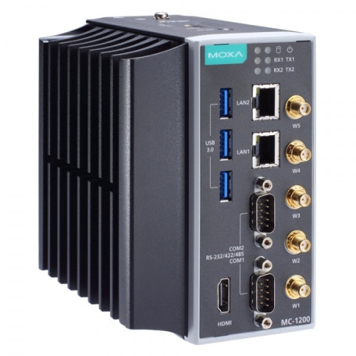 Компьютер MC-1220-KL1-T-S Intel Celeron Processor 3965U, 2C/2T, 2.2 GHz CPU, with 1x HDMI, 2 Gigabit LAN ports, 2 RS/232/422/485 3-in-1 serial port, 3 x mini PCIe expansion slot (1 for mSATA,2 for wireless module), 3 x USB 3.0, TPM2.0, 9-36VDC with 8GB RA