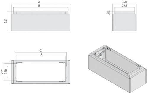 Доп. секция KVR-32 PE 106 (В262хШ1059хГ320) | код 001602325 | ETI