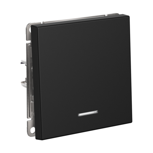 ARTGALLERY 1-клавишный ВЫКЛЮЧАТЕЛЬ КНОПОЧНЫЙ с подсв., 10А, механизм, КАРБОН | код GAL001016 | Systeme Electric фото 9