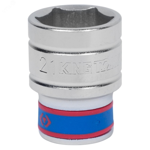 Головка торцевая стандартная шестигранная 1/2', 21 мм | код 433521M | King Tony Головка торцевая стандартная шестигранная 1/2', 21 мм | код 433521M | King Tony