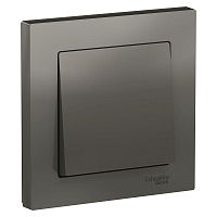 Выключатель 1-клавишный ATLASDESIGN, скрытый монтаж, сталь | код. ATN000912 | Schneider Electric