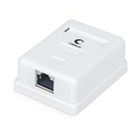 Cabeus WS-8P8C-Cat.5e-SH-1 Розетка компьютерная RJ-45(8P8C), категория 5e, экранированная, одинарная, внешняя, Dual IDC | код 7485c | Cabeus