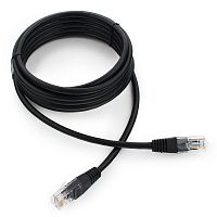 Патч-корд UTP Cablexpert PP12-3M/BK 5e, 3м, литой, многожильный (чёрный) | код PP12-3M/BK | Cablexpert