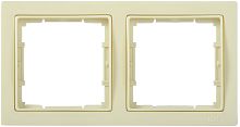 Рамка 2-местная квадратная РУ-2-БК BOLERO Q1 кремовый | код EMB22-K33-Q1 | IEK