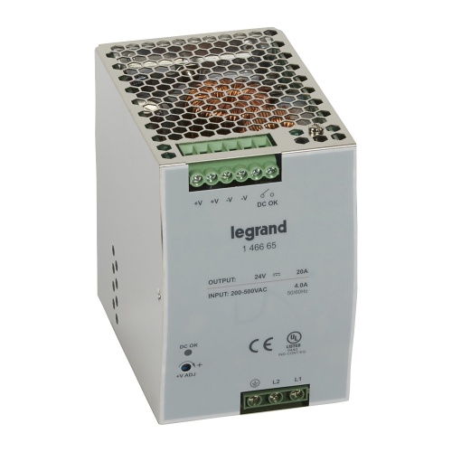 1/2-фазныйИмпульсный источник питания 24В 480Вт20A | код 146665 | Legrand