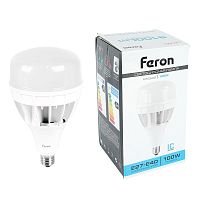 Лампа светодиодная LED 100вт Е27/Е40 белый | код 38219 | Feron