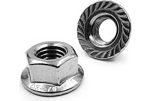 Гайка DIN 6923 М5 шестигранная с фланцем класс прочности 6 покрытие цинк | код DIN6923-М5 | Крепдил