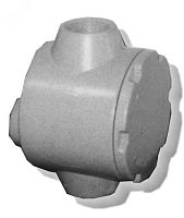 Коробка алюминиевая на 3 кабельных ввода G3/4' с выходом в дно 1ExdIICT6 IP54 ВЗР | код КТДА-20 | Эрвист