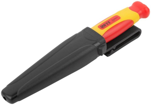 Нож изолированный 1000В нерж. сталь 190мм лезвие 68мм прорезин. ручка FIT 10607 фото 7