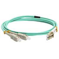 Патч-корд оптический LANMASTER, дуплексный, LC/PC-SC/PC, OM3, LSZH, 5.0 м | код LAN-2LC-2SC/OM3-5.0 | LANMASTER
