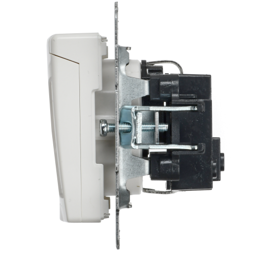 BRITE Розетка 1-местная с заземлением с защитными шторками и крышкой 16А IP20 РСбш10-3-БрБ белый | код BR-R16-16-K01 | IEK фото 4