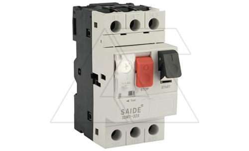 Авт. выключатель SDM7-32X-0.25, 3P, In=0.25A, 690VAC, Icu=100kA, Ie=0.16_0.25A, Ii=12In, CLASS 10A, управление кнопками | код SDM7-32X-0.25 | SAIDE
